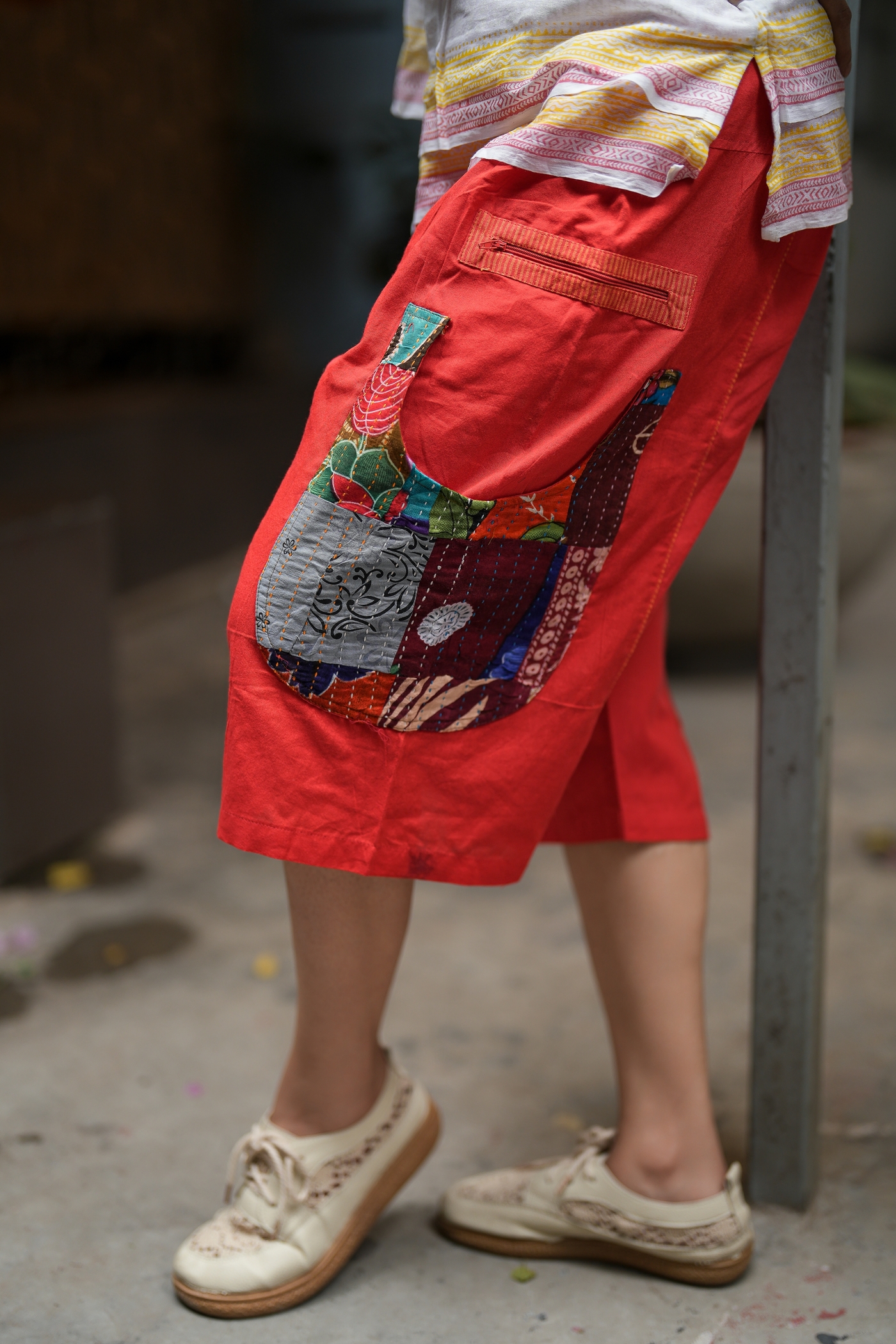 Patchwork short pant