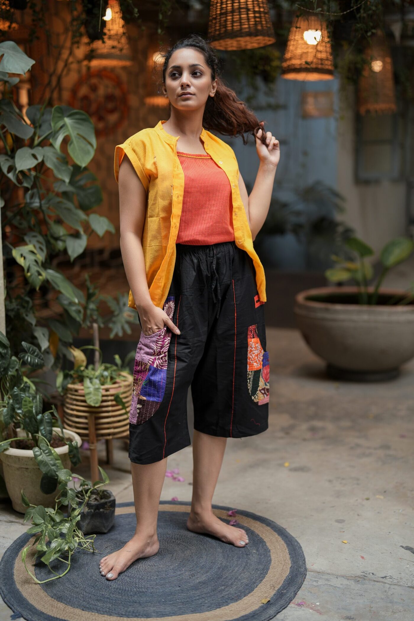 Patchwork short pant 2