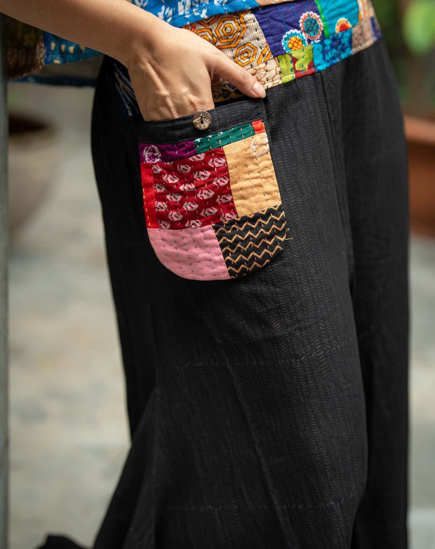 Slit button Pant