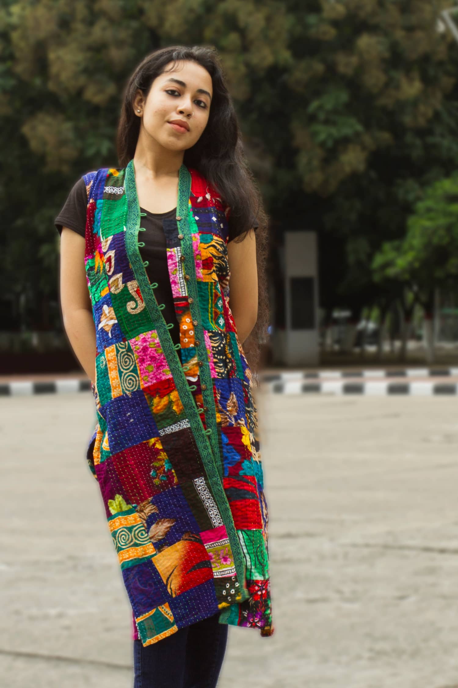 Long patchwork koti