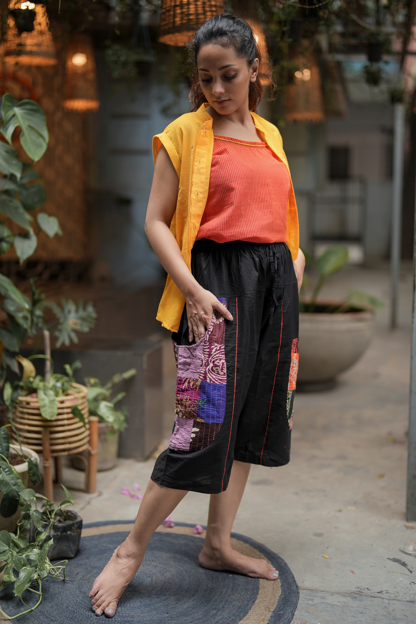 Patchwork short pant 2